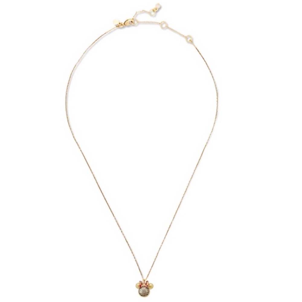 KATE SPADE • New York x Disney Minnie Mouse Stone Necklace Earrings Matching Set - Picture 2 of 6